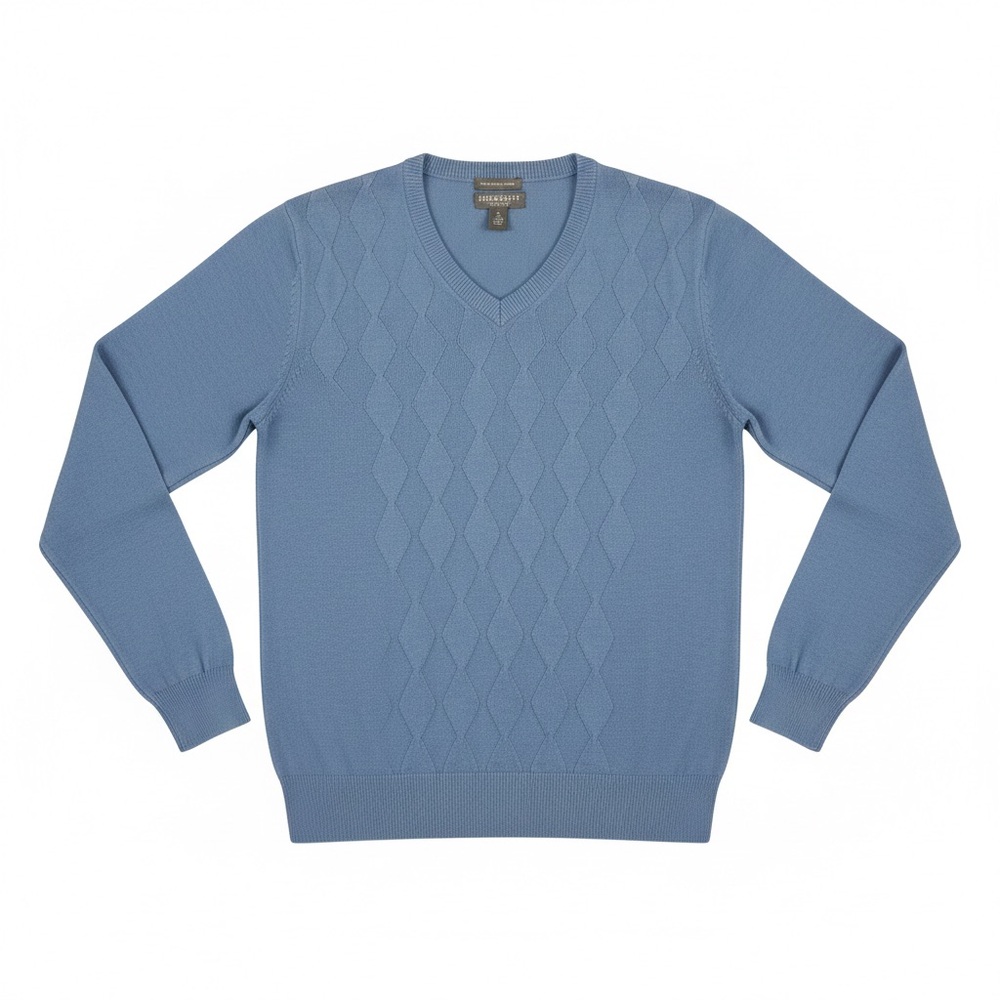 Lyle & Scott Scotland Blue V-Neck Sweater Men’s Large
